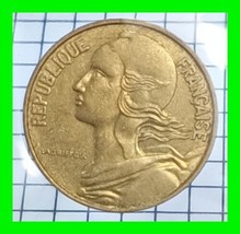 1963 Republic Francais France 20 Centimes - Vintage World Coin - $14.84
