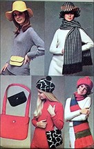 Simplicity 8468 Hat, Mini-Bag, Shoulder Bag, Beret, Scarf, Knitted Beret... - $8.79