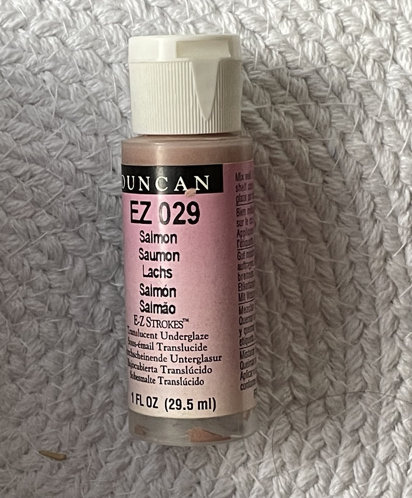 Duncan Ez 029 Salmon Ceramic Glaze E-Z Strokes 1oz - $2.00