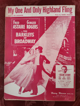 RARE Sheet Music My One And Only Highland Fling Fred Astaire Ginger Rogers 1948 - £12.94 GBP