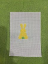 Completed Yellow Easter Bunny Rabbit Finished Cross Stitch - $6.25