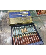 VINTAGE MARPLES No. 60 WOOD CARVING TOOL SET OF 12 IN ORIGINAL BOX - $2,948.68 MXN