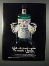 1978 Burnett&#39;s White Satin Gin Ad - British Taste - £14.61 GBP