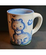 Country Scene Blue by M A HADLEY CAT-THE END Coffee Tea Mug Discontinued - $48.50