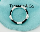 Size 6 Tiffany Signature X Kiss Ring in Black Enamel and Sterling Silver - $399.00