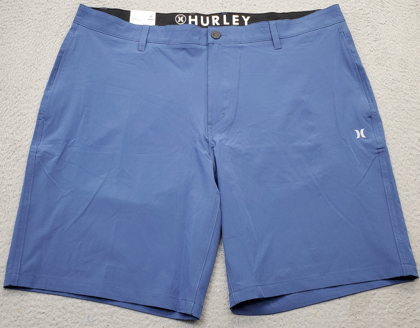 Hurley All Day Hybird Shorts Mens Size 42 Blue Slits At The Knee 4-Way S... - $31.43