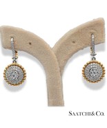 Two Tone Natural Diamond Earring in 18K (750) White &amp; Rose Gold - $4,356.00