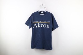 Vtg 90s Mens Large Faded Spell Out University of Akron Short Sleeve T-Sh... - £31.61 GBP