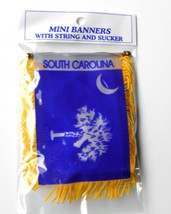 South Carolina Mini Polyester Us State Flag Banner 3 X 5 Inches - £4.20 GBP