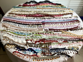 Vintage Beaded Trim Remnents Large Lot 2.9 Lbs. Crafts, Sewing, Jewelry ... - £64.25 GBP
