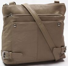 IVORY MEDIUM WOMEN COWHIDE LEATHER STYLISH CROSS BODY SHOULDER BAG SATCH... - $36.99