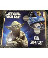 Disney Star Wars YodA Darth Vader Microfiber Full Sheet Set - £30.67 GBP