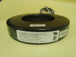 Instrument Transformer Inc. E93779 Ratio 3500:5 A. 8RL-352 Current Trans... - $87.12