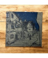 Angelo Jank Night City Painting Reproduction By K.Stanger Original 21*22cm - €218,98 EUR