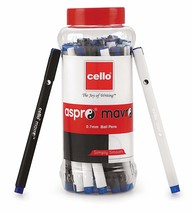 Cello Aspro Mavro Ball Pens | Pack of 25 | BlueBall Pens| Smooth Ball Pens | Lon - £29.95 GBP