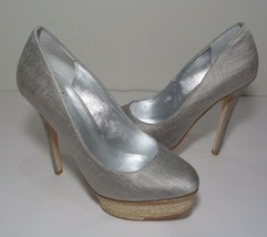 Pelle Moda Size 7.5 M HOKAN Silver Heels Pumps New Women&#39;s Shoes - £118.19 GBP