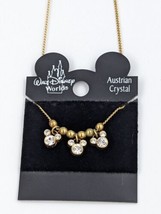 WDW Mickey Mouse Icon Ears Austrian Crystal Pendant Necklace - £14.09 GBP