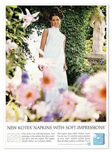 Kotex Pads Soft-Impressions Feminine Napkins Vintage 1968 Full-Page Maga... - £7.61 GBP