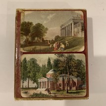 Vintage Miniature Playing Card Set In Case Congress Monticello Thomas Jefferson - £6.30 GBP