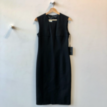 42 / 8 US - Les Copains Black Stretch Midi Length Sleeveless Dress NEW 0... - $75.00