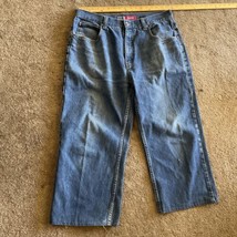 Vintage 90s Anchor Blue Easy Fit blue Denim Jeans Mens Size 34x22 Skater USA - £59.74 GBP