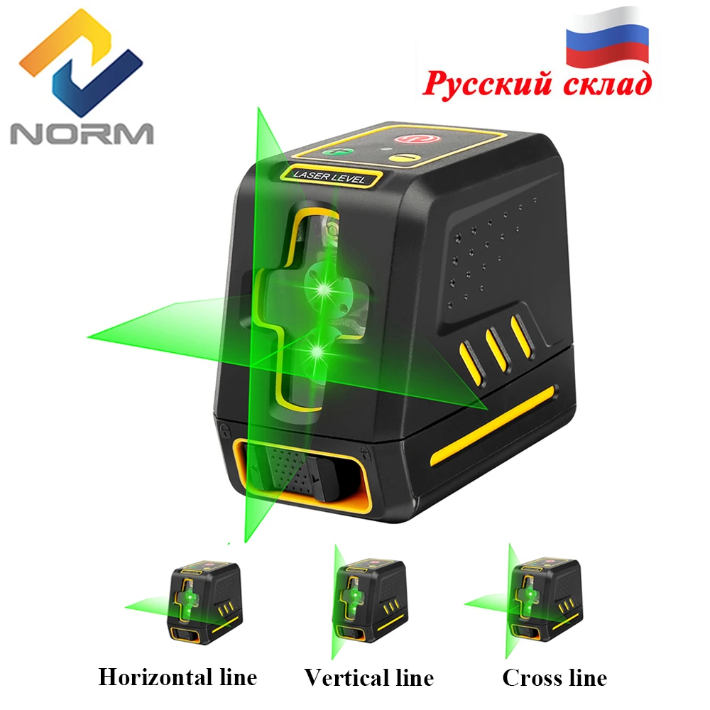 Norm Green/Red Laser Level Self-Leveling Cross Line Laser Leveler With V... - $376.77