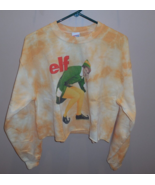 JUNK FOOD Clothing ELF Buddy Women&#39;s Small Cropped Sweatshirt Yellow  Ch... - £19.46 GBP