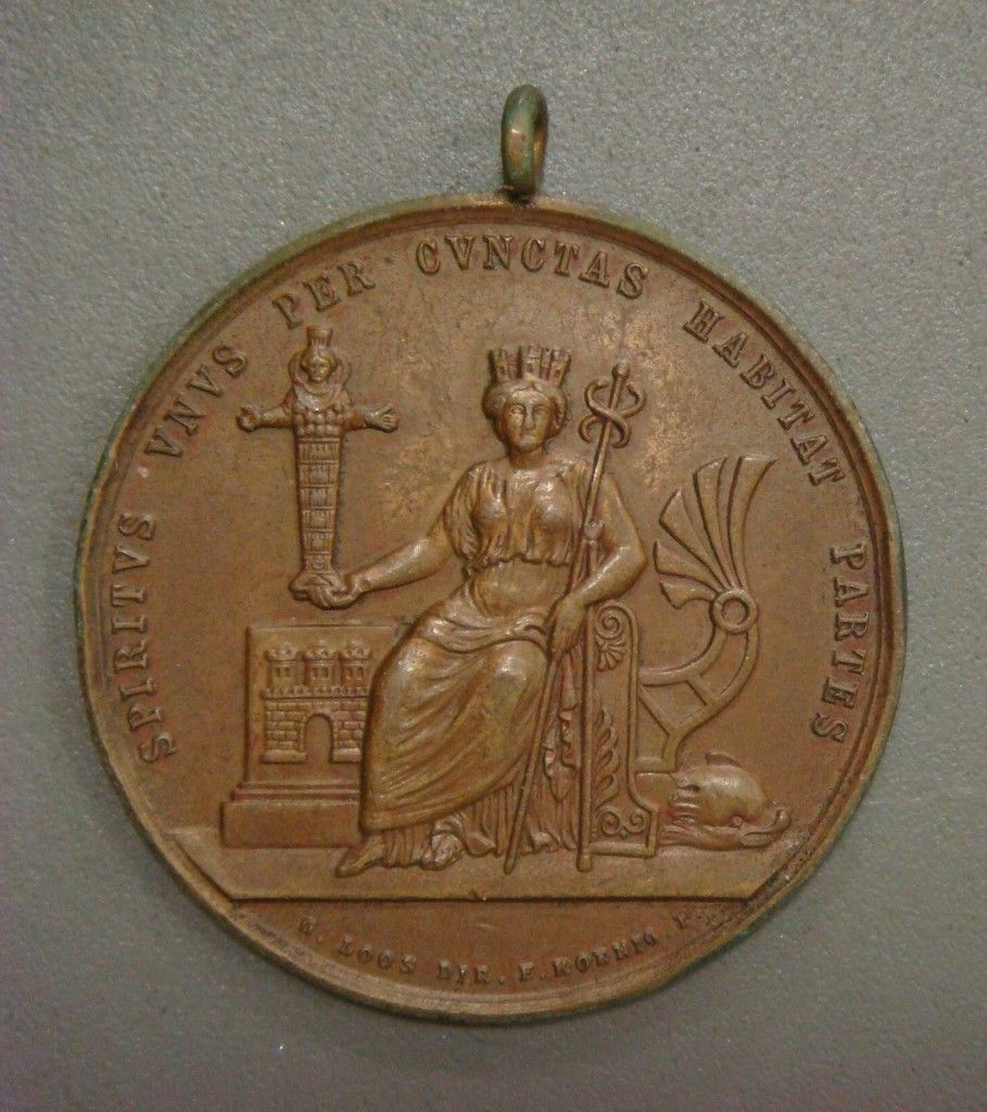 Primary image for 1898 HAMBURG GERMANY GERMAN MEDAL OLD BRONZE AWARD DOCTOR PHYSICIAN SCIENCE LOOS