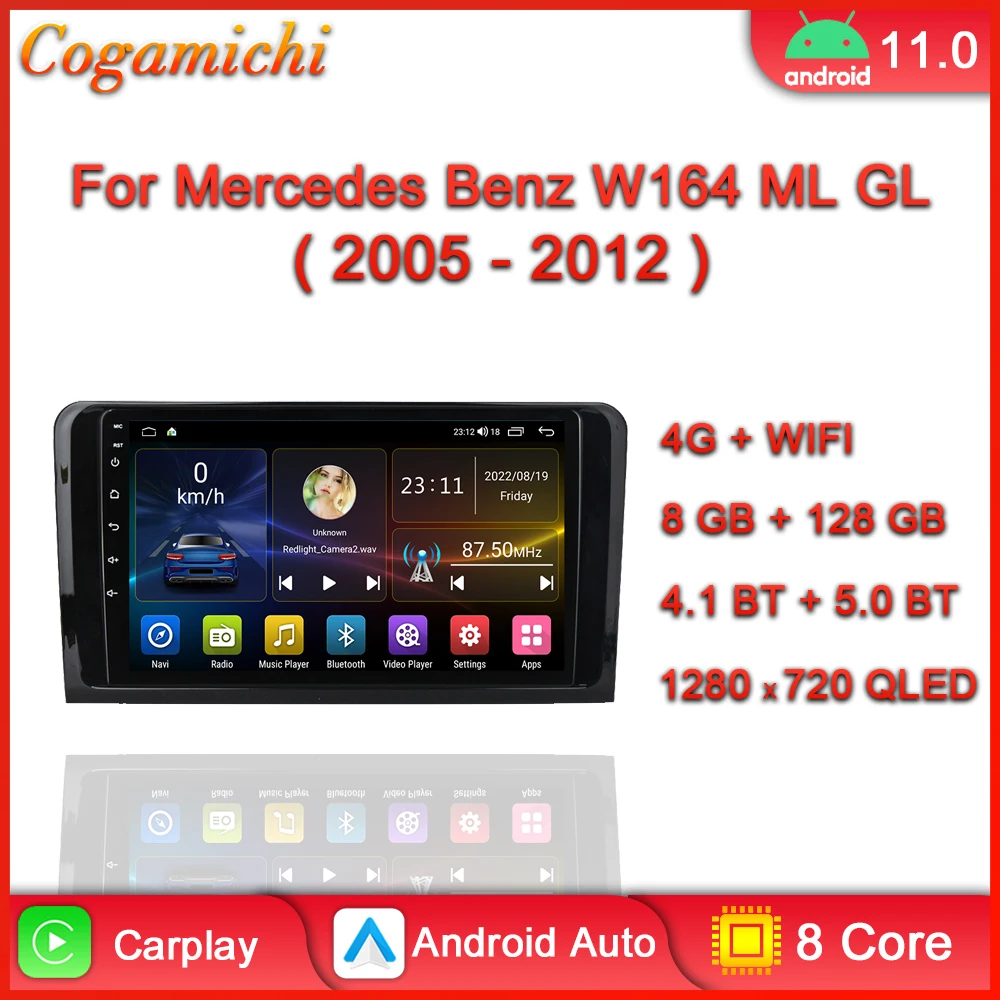 For Mercedes Benz ML GL W164 ML350 ML500 GL320 X164 ML280 GL350 GL450 Android - £192.16 GBP+