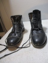 Vintage 1920&#39;s  Men&#39;s Black Leather  Lace Up Cap Toe Ankle Boots Size 12... - $3,386.83 MXN