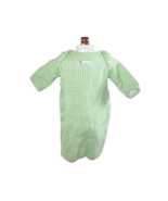 American Girl Doll Bitty Baby Green Checked Sleeper Sack Bunting Gown - $29.70