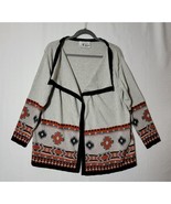 N Touch Womens Open Front Cardigan Sweater Size L Southwest Bohemian Aztec - £12.14 GBP