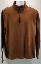 N) Van Heusen Men's Brown Quarter Zip Pullover Sweater Sweatshirt XXL - $24.74