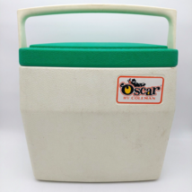 Vtg 1981 Oscar by Coleman 16 Qt Cooler Ice Chest 5274 USA Made White w/Green Lid - £22.60 GBP