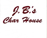 J B&#39;s Char House Menu 5th Street in Leesburg Florida  - $17.80