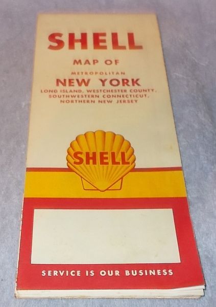 Primary image for Shell Oil Road Map of Metropolitan New York City and Close Area Ca 1950