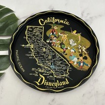 Disneyland Vintage Souvenir Tray Tin Metal California Map Black Mickey M... - $19.79
