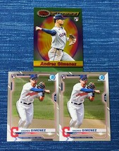 Lot 2021 Bowman Chrome Topps Finest Flashbacks RC #85 Andres Gimenez Cleveland - $1.50