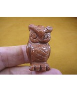 (Y-BIR-OW-561) little Orange OWL BIRD gemstone STONE carving OWLS birds ... - £11.16 GBP