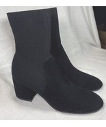 Eileen Fisher Boots Womens 7 Dahlia Sock Boot Shoes Black Knit Heel - $47.43 CAD