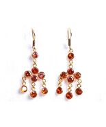 Handmade Sterling Silver Red Garnet Round Shape silver/Gold/Rose Plated ... - $56.25+