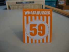 Whataburger Restaurant Tent Table Number #59 lowrider - £15.56 GBP