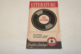 VTG Literature for Listening Audio Library of Talking Books Catalogue Ep... - $7.91