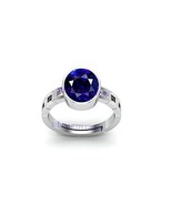 Blue Sapphire Silver Plated Ring 20.25 Ratti 19.00 Carat Unheated and Un... - €39,55 EUR