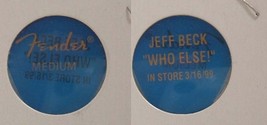 JEFF BECK - VINTAGE 1999 JEFF BECK &quot;WHO ELSE&quot; PROMO GUITAR PICK - $10.00