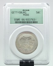1936 Gettysburg 50C Commémoratif Demi Dollar Classé Par PCGS Comme MS-66... - $1,573.55