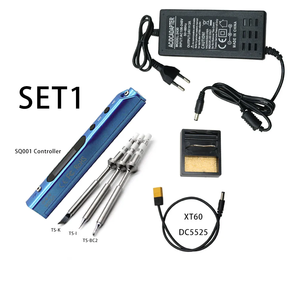 SQ001 Mini Smart Portable adjustable temperature 65W soldering station electric  - £123.18 GBP