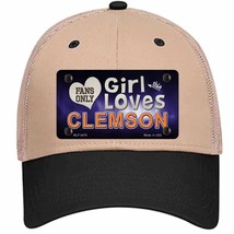 This Girl Loves Clemson Novelty Khaki Mesh License Plate Hat - £23.17 GBP