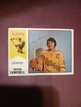 1974 - 75 O-Pee-Chee WHA Hockey #6 Bryan Campbell Vancouver Blazers - £1.57 GBP