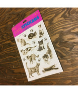 Vintage hallmark kitten and  cat stickers black and white never opened p... - $27.71 CAD
